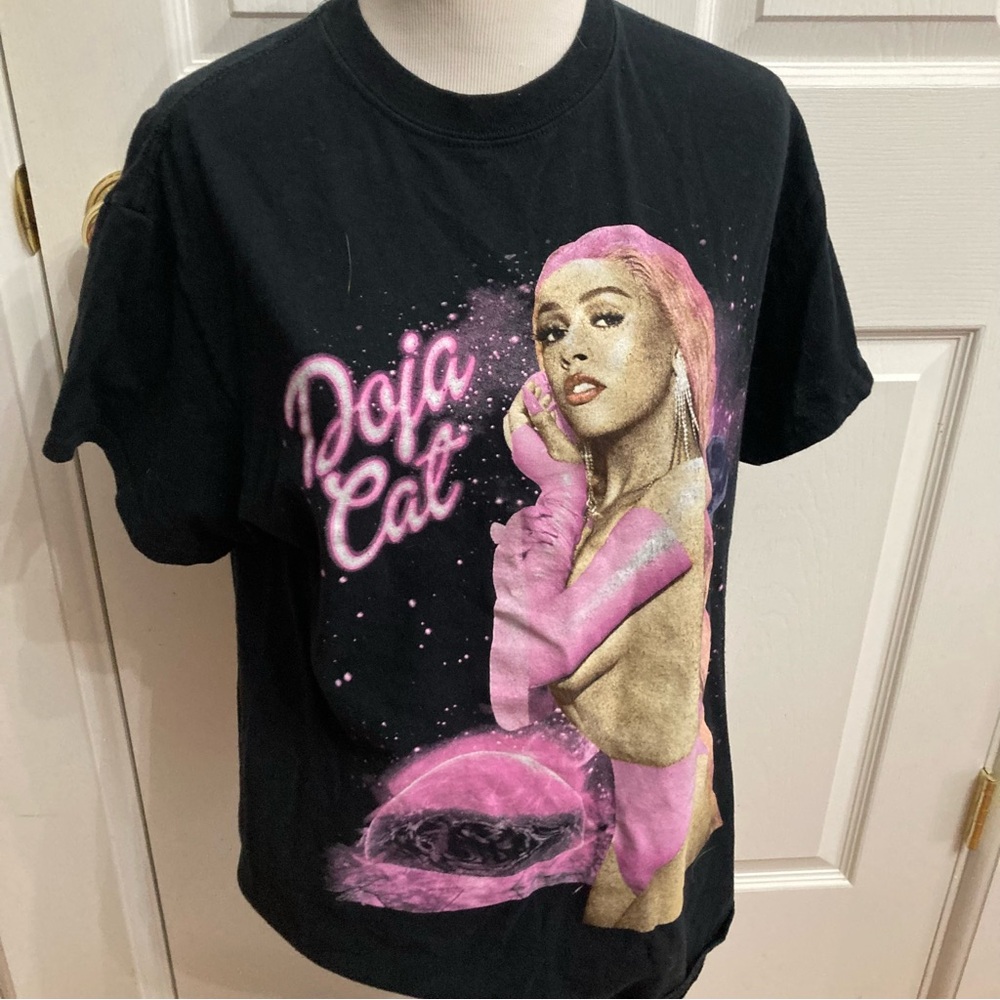 Doja Cat Official‎ Merch Black Tshirt Black Pink Rap Streetwear Medium